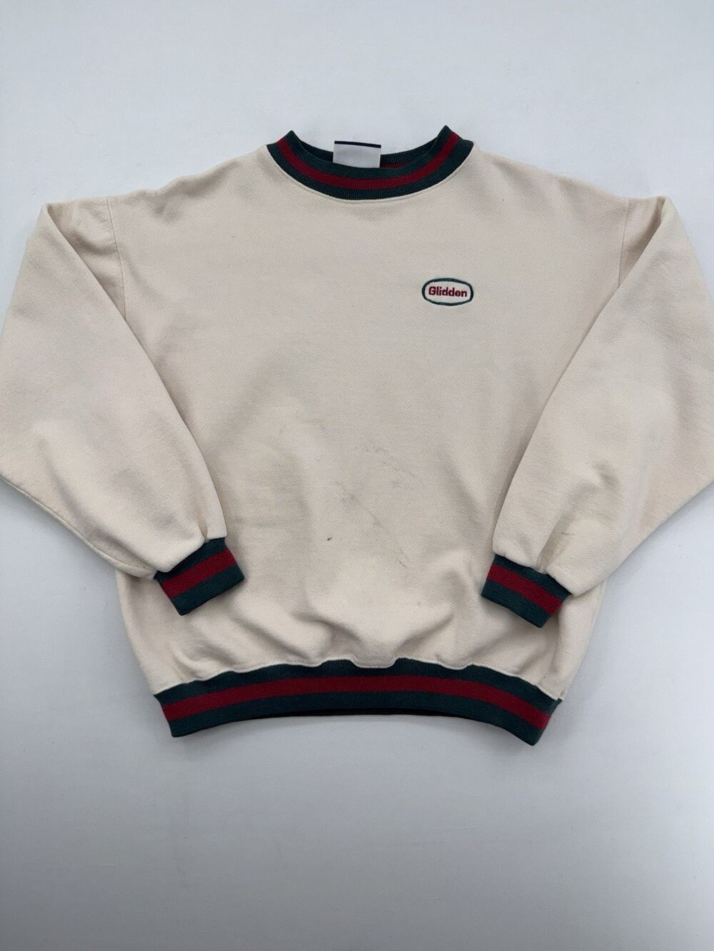 Vintage VCC Club Collection Glidden Cream Crewneck Sweatshirt Size Medium In USA